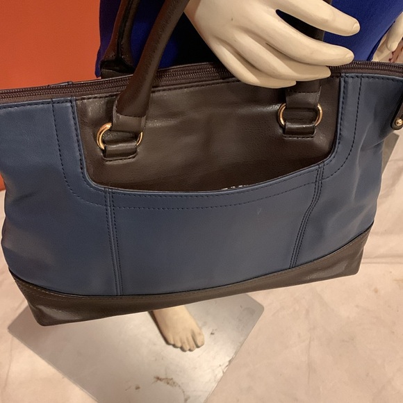 Tignanello  Leather Handbag  Blue and Black - Picture 5 of 13